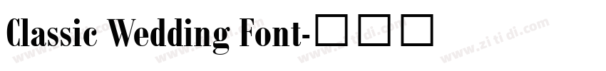 Classic Wedding Font字体转换